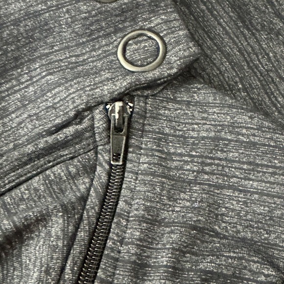 Anthropologie Pure & Good Jacket Womens XS Heather Gray Ruffle‎ Neutral Minimal - Picture 8 of 9